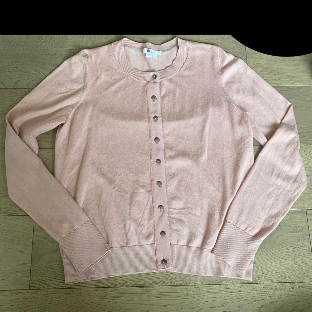 Boden Pink Button Up Cardigan Size M